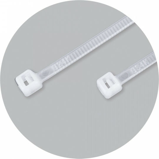 Benman Δεματικά Καλωδίων Πλαστικά 370mmx7.6mm σε Λευκό χρώμα (100τμχ) (70778)
