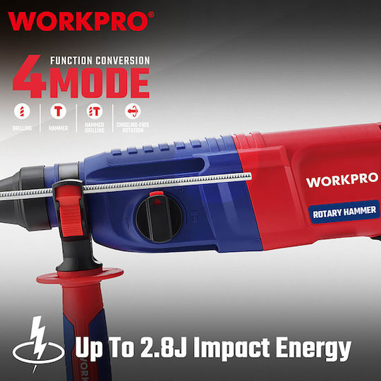 WorkPro Demolition Hammer Electric 800W with Chuck SDS Plus WP470406