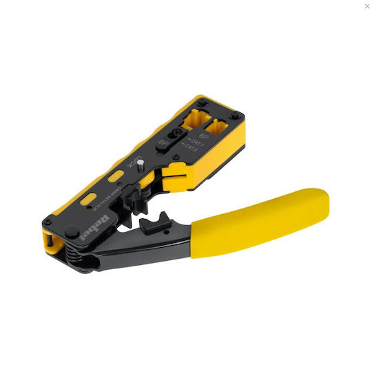 Rebel Metallic Rj45/rj12 Pass-through Open Type Ethernet Internet Cable Crimping Plier