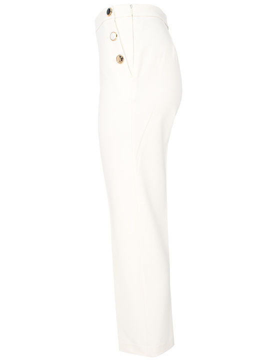 Women's Fabric Capri Trousers White