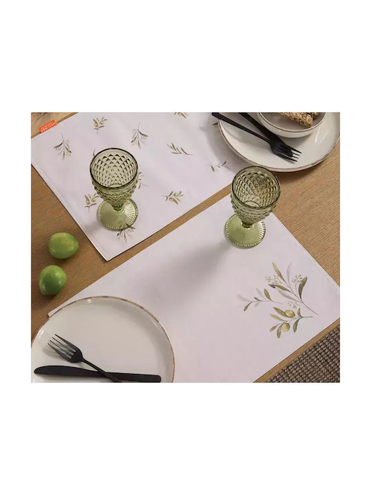 Nef-Nef Homeware Σουπλά Υφασμάτινο Λευκό 48x33cm
