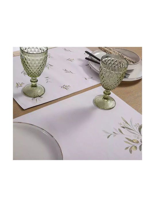 Nef-Nef Homeware Σουπλά Υφασμάτινο Λευκό 48x33cm