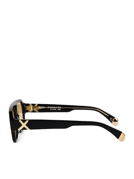 Oscar & Frank Men's Sunglasses with Black Plastic Frame and Yellow Lens MAKATI/076BL