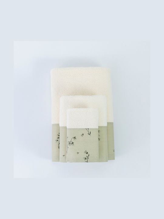 Borea Bath Towel Set 3pcs Pois Powder