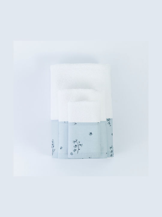 Borea Bath Towel Set 3pcs Pois Powder