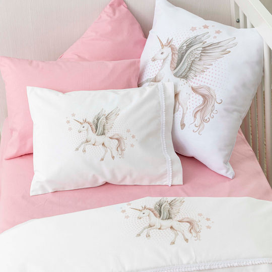 Borea Baby Sheets Set Crib Cotton Pink 120x160cm