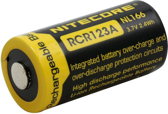 NiteCore NL166 Baterie Reîncărcabilă RCR123A Li-ion 650mAh 3.7V 1buc