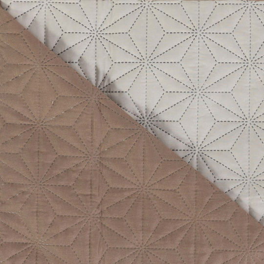 Borea Stellar Coverlet Single from Polyester Pink-Ecru 160x240cm