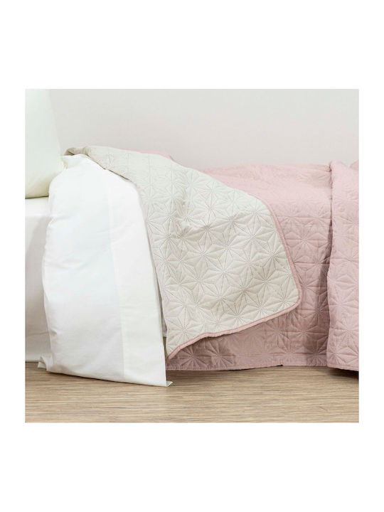 Borea Stellar Coverlet Queen Size from Polyester Light Grey-Grey 220x240cm