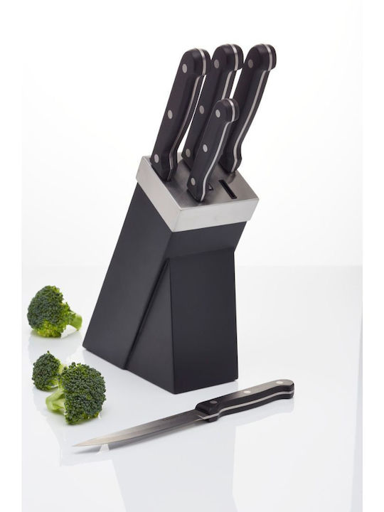 Kitchen Craft Modern Σετ Μαχαίρια με Βάση από Ανοξείδωτο Ατσάλι 5τμχ