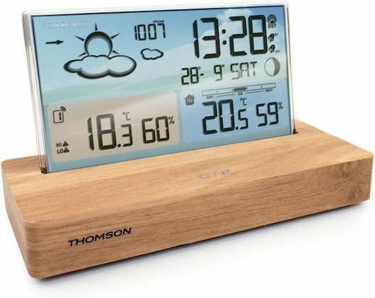 Thomson Analog Holz Braune Tischuhr Thomson Analog Holz Braune Tischuhr