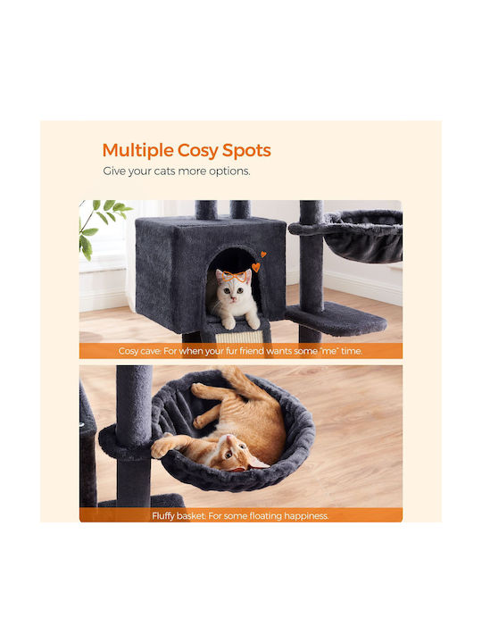 Feandrea Scratching Post Cat Trees Gray 4 levels