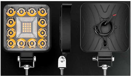 Προβολέας Εργασίας Τετράγωνος Mini 28 Led 9-40 Volt 90w 9000lm 6000k Lεdβαr-004 1 Τεμάχιο
