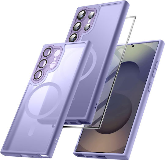Samsung Galaxy S25 Ultra Magsafe Erbord Matte Case Purple + Screen Glass