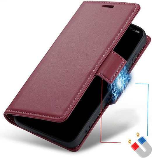 Case for Xiaomi Redmi Note 14 Pro+ 5G Xiaomi Poco X7 5G Xiaomi Redmi Note 14 Pro 5G Erbord Glossy Litchi Wallet Flip Red