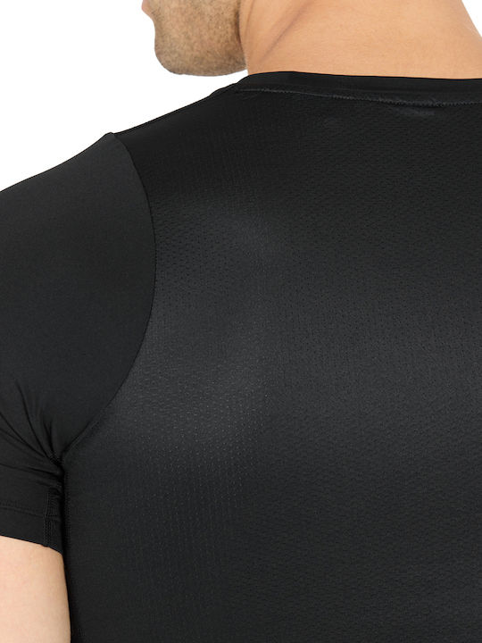 Short Sleeve Athletic Blouse Black