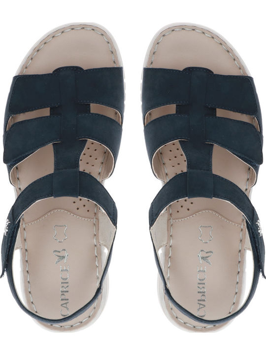 Leather Women's Anatomic Sandals Navy Blue