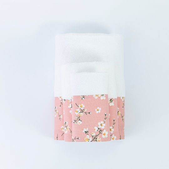 Borea Bath Towel Set 3pcs Jasmine Petrol Blue