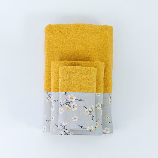 Borea Bath Towel Set 3pcs Jasmine Ecru