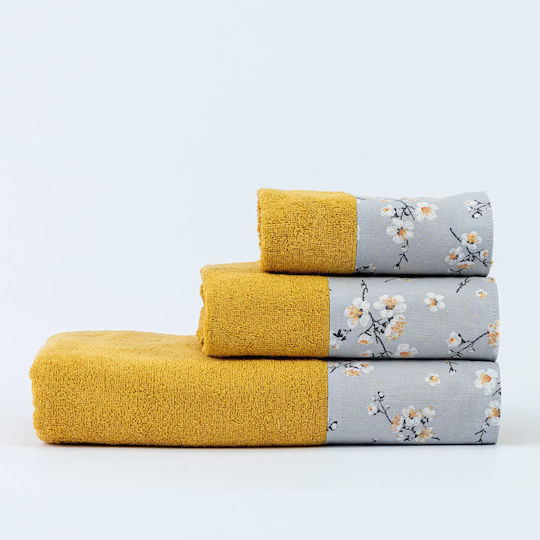 Borea Bath Towel Set 3pcs Jasmine Ecru