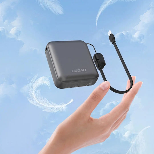 Dudao K22+ Power Bank 10000mAh 22.5W με Θύρα USB-C Power Delivery Γκρι