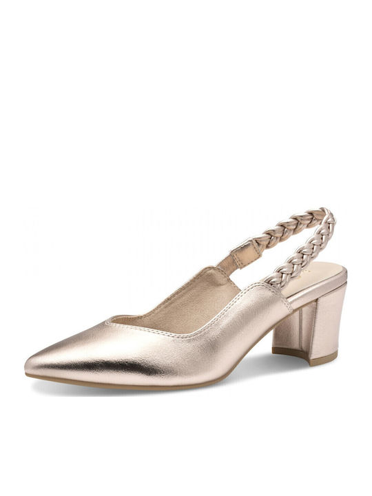 Spitze Zehe Pumps Gold