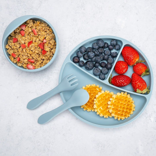 AppeKids Feeding Set made of Silicone Turquoise 5pcs
