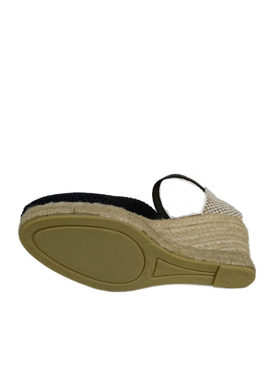 Damenplattformen im Espadrilles-Stil Schwarz