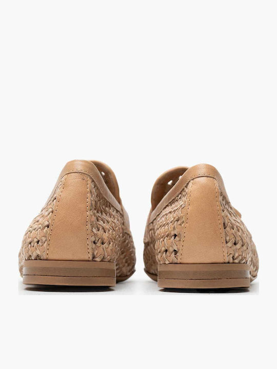 Leder Damen Loafers in Rosa Farbe