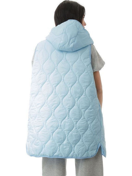 Women's Long Puffer Jacket for Winter Blue