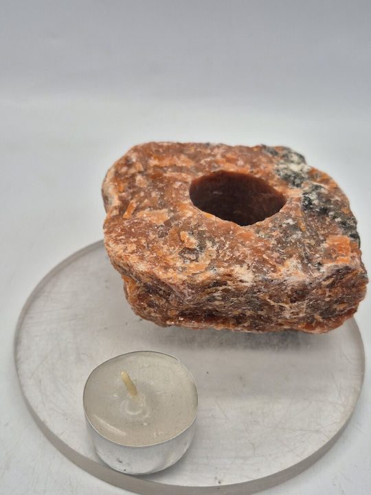 Suport pentru lumânări Tealight din calcit portocaliu Crystal Palace