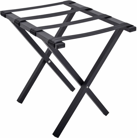 Ankor Metallic Foldable Hotel Luggage Rack Black Foldable