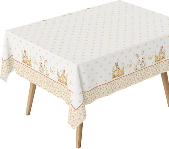 Великденска покривка 100% памук 140x320см Club Cotton Ginny Зайчета Пеперуди