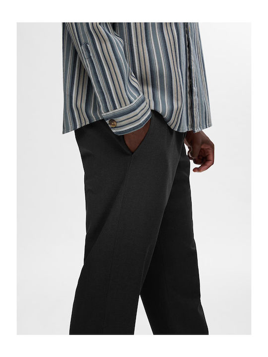 Selected Παντελόνι Chino Regular Fit Μαυρο