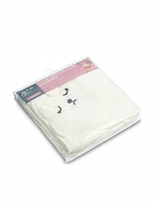 Sensillo Baby Hooded Towel with Hood White 100x100cm