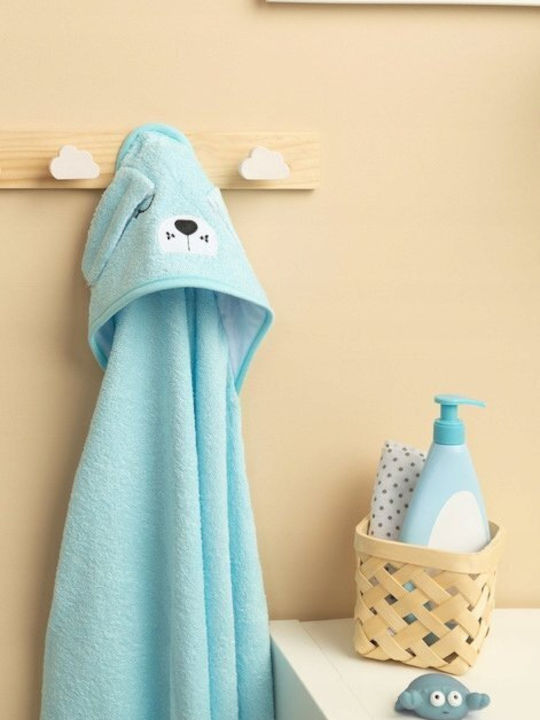 Sensillo Baby Hooded Towel Blue 100x100cm