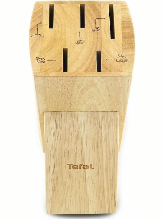 Tefal Knife Set with Block from Stainless Steel 6pcs