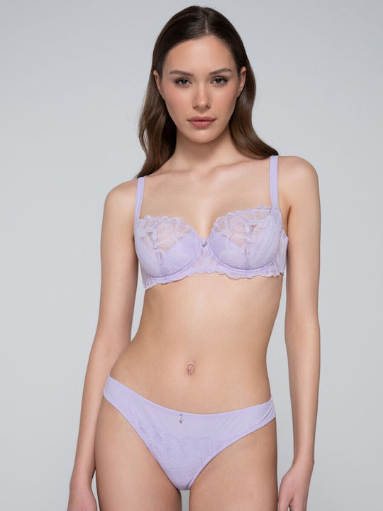 Melody Balconette Balconette Bra without Padding Lilac
