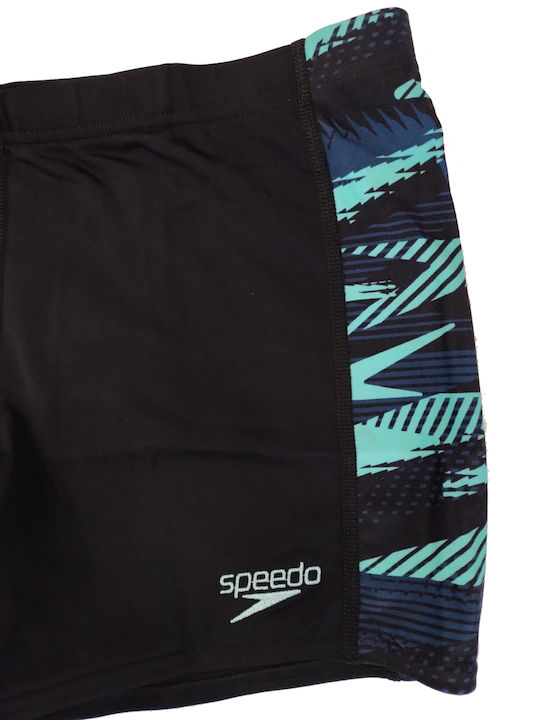 M Hyperboom Panel Aquashort Men's Swimwear Shorts Black with Patterns
