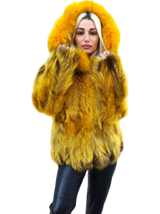Frauen Pelz Yellow