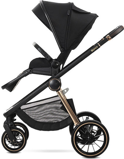 Lorelli Bianca Adjustable 3 in 1 Baby Stroller Suitable for Newborn Black