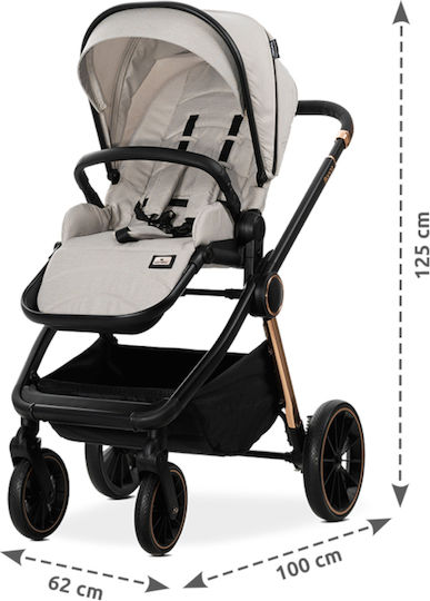 Lorelli Bianca Adjustable 3 in 1 Baby Stroller Suitable for Newborn Black