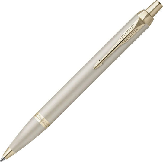 Parker Desk Set with Notebook and Pen Permanent Im Monochrome Champagne 2pcs