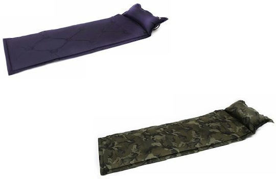Gonflabil Single Substrat Camping 180x60cm Grosime 7cm în culoarea Kaki