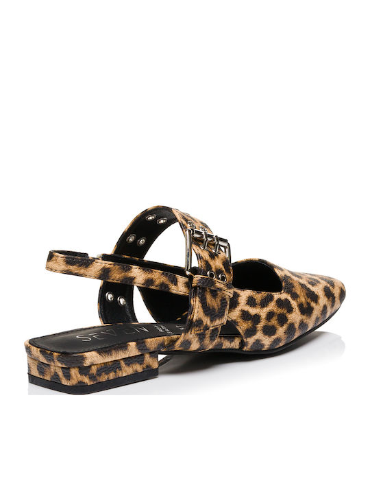 Γυναικείες Μπαλαρίνες Slingback με Λουράκι Λεοπάρ