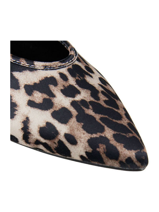 Leopard Ballerinas With strap Multicolour