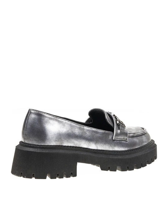 Γυναικεία Loafers σε Ασημί Χρώμα