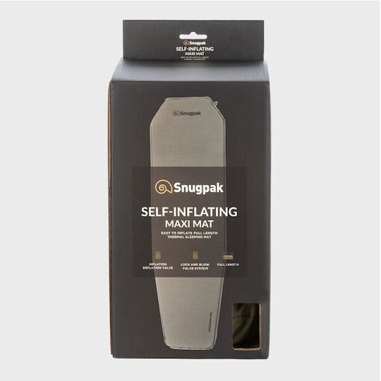 Snugpak Maxi Mat Самонадуване Единично Подложка за къмпинг 183x51см С дебелина 2.5см в Каки цвят