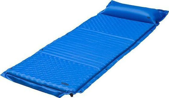 Nils Self-Inflating Single Camping Sleeping Mat 190x63cm Thickness 3.8cm in Blue color