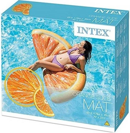 Orange Slice Mat Intex 170x76x17 cm Inflatable Pool Mattress Adults 58763